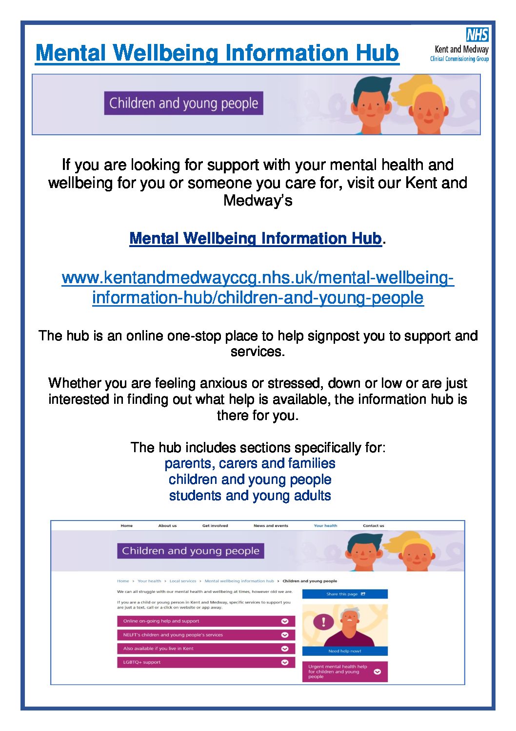 wellbeing hub - Maidstone and Tunbridge Wells NHS Trust